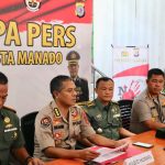 POLDA & KODAM GELAR KONFERENSI PERS TERKAIT TEWASNYA SATU ANGGOTA TNI AD DI MANADO