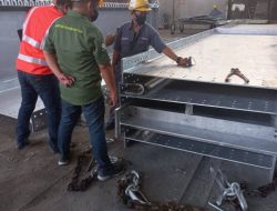 Dinas PUPR Pasangkayu & PT Bintang Tholaling Optimis Proyek Jembatan Mandar II akan Kelar, Progres Pekerjaan Tahap Pengiriman Rangka Baja