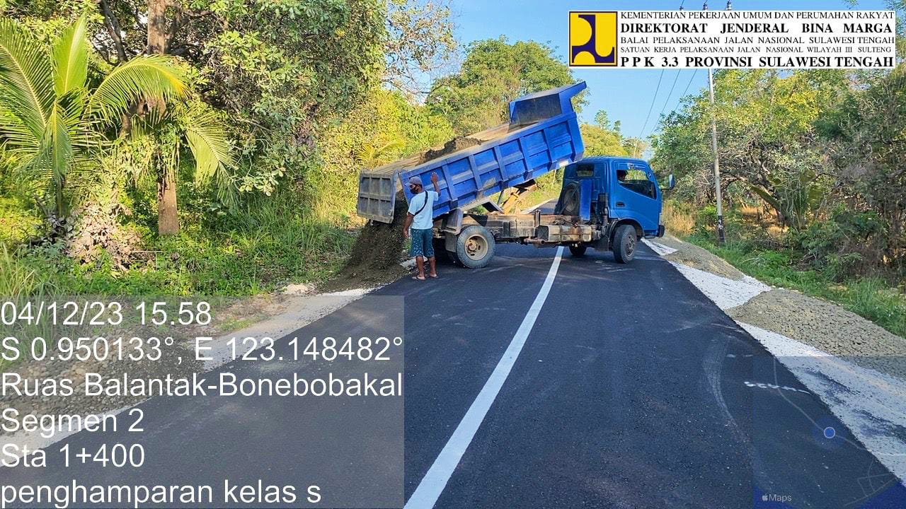 Progres IJD Peningkatan Jalan Balantak