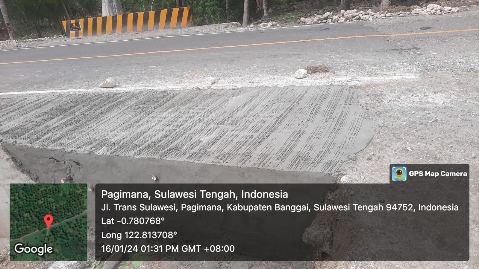 BPJN Sulteng Perbaiki Kerusakan Pendukung Jalan di Ruas Pagimana