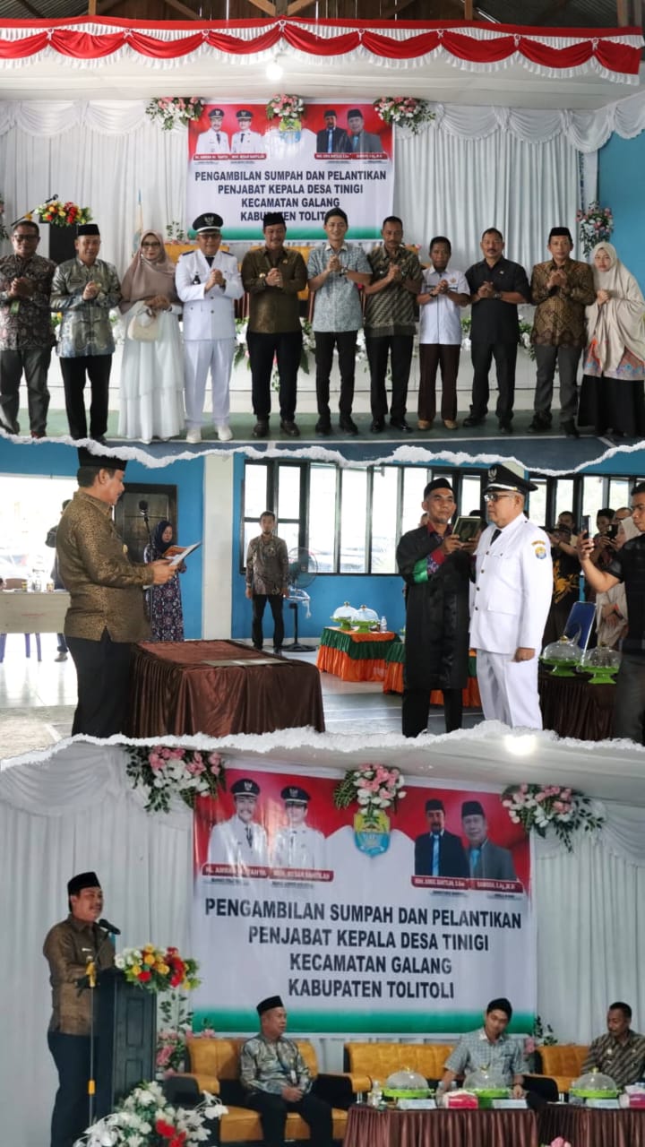 Pelantikan Pj Kades Tinigi