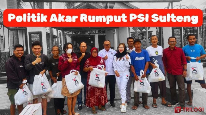 pembagian sembako PSI Sulteng