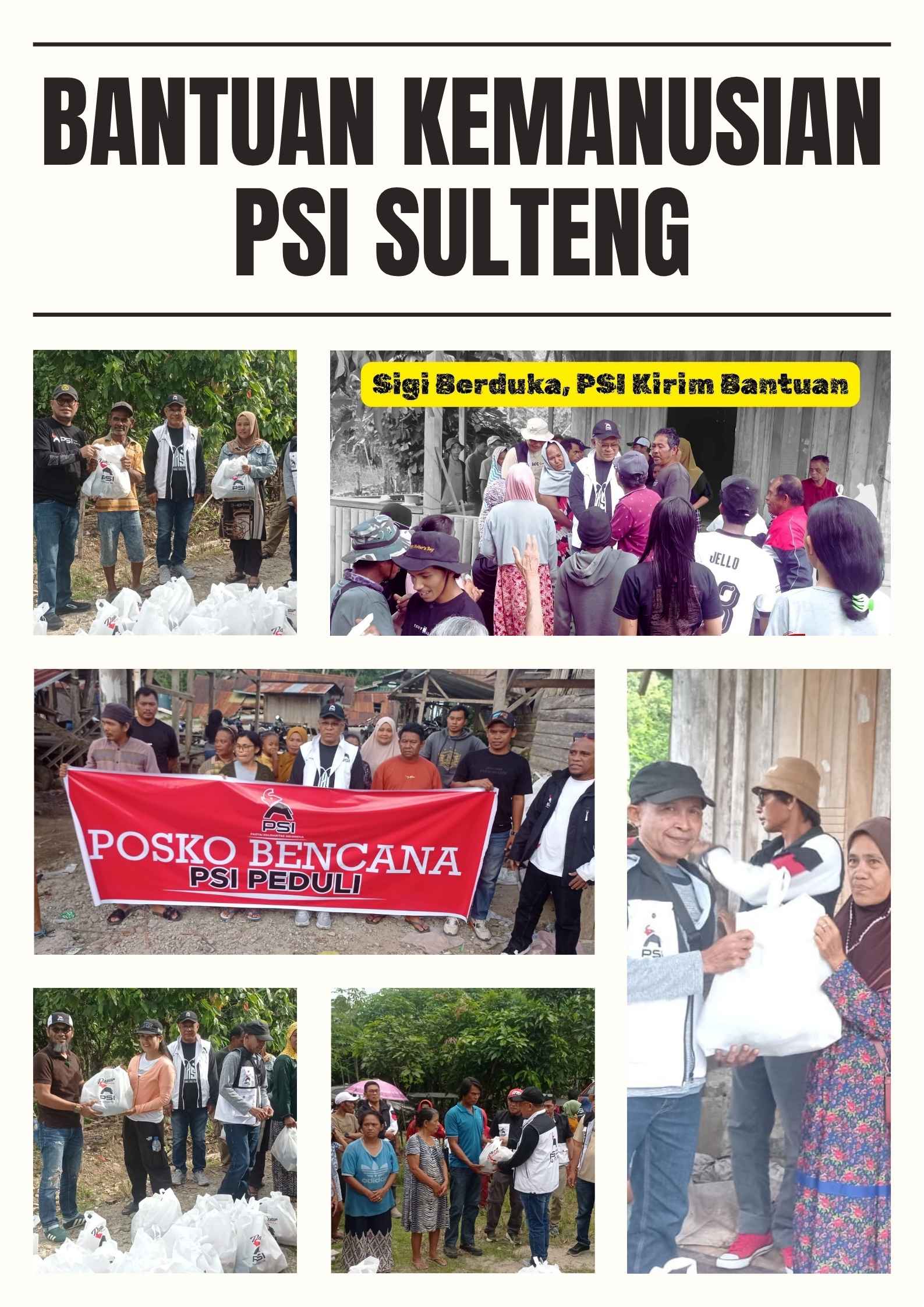 PSI Sulteng Kirim Bantuan Gempa Sigi