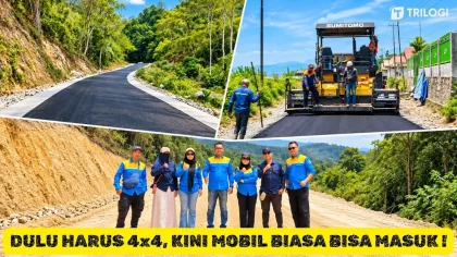 Rekonstruksi Jalan Tontouan Air Terjun Mokokawa.