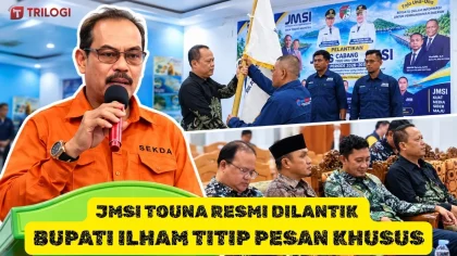 Murtalib Lantik JMSI Touna, Bupati Ilham Lawidu Minta Pers Tak Tinggalkan Fungsi Kontrol