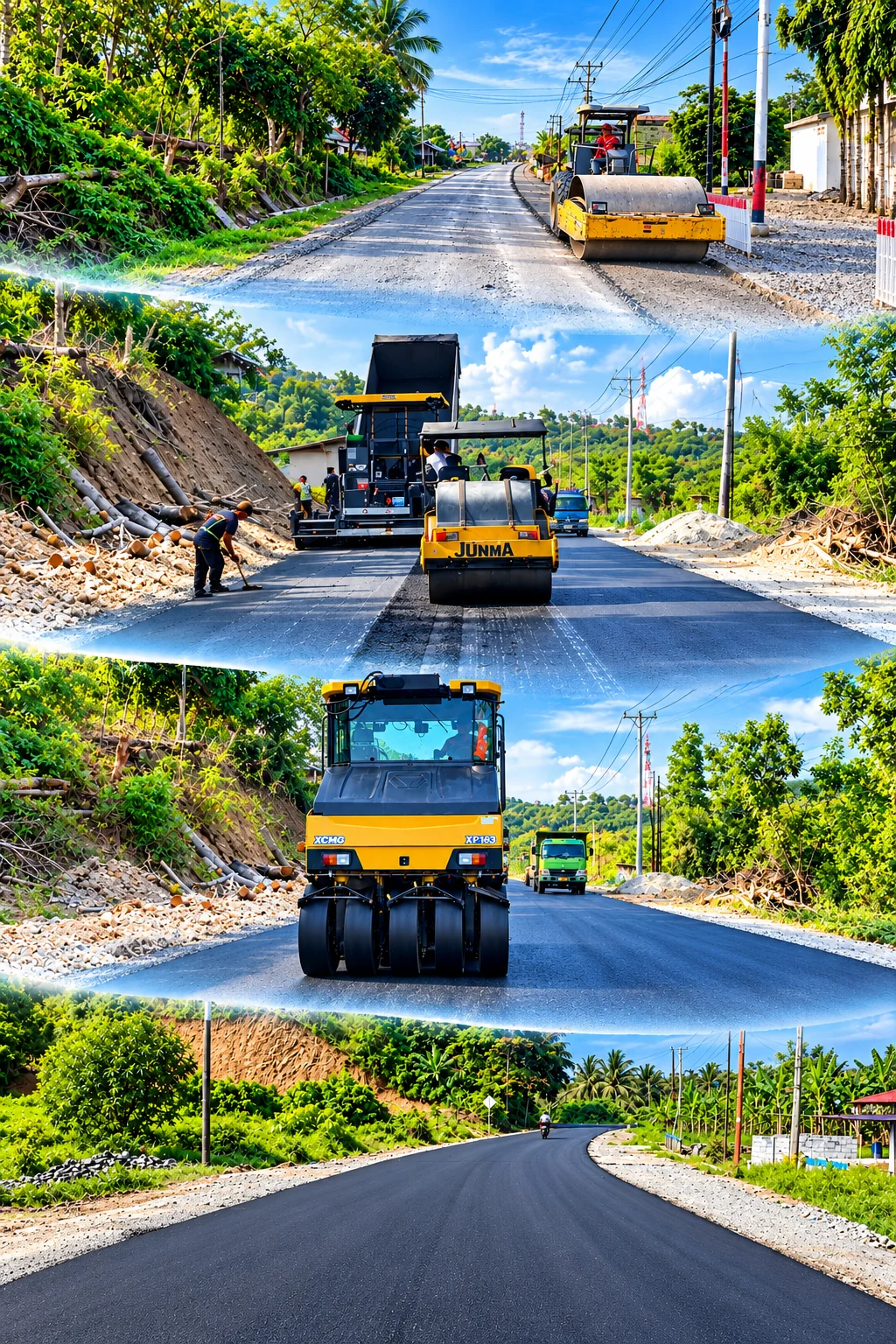 Progres proyek jalan Tinombo Toboli